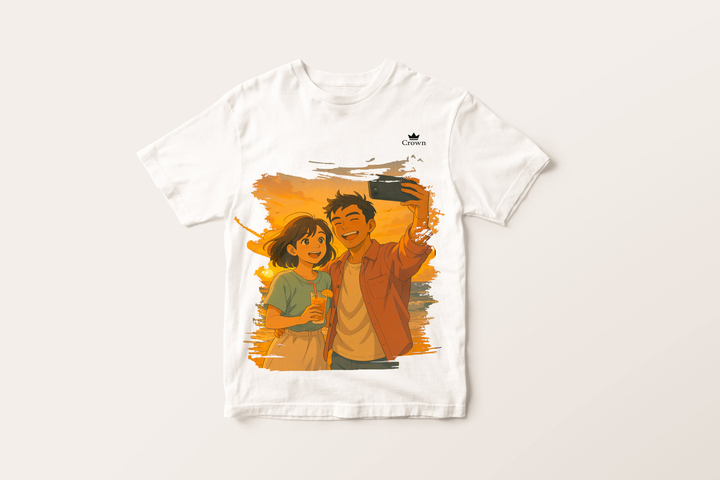 Custom Ghibli-Style Portrait T-Shirt